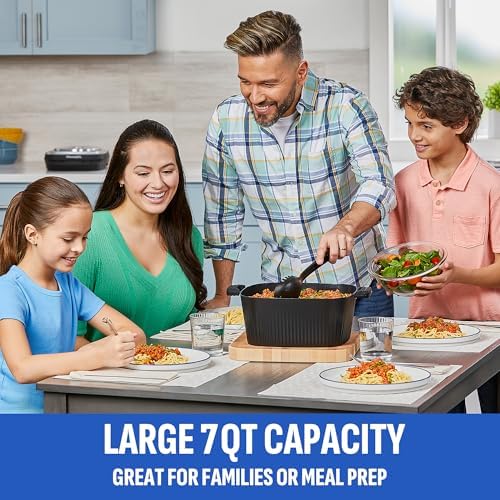 STIRMAX PLUS 7.5QT Digital Multi-Cooker with Auto Stir | 9-in-1 multicooker with automatic stirring, sauté, sear and 7.5QT family-size capacity.