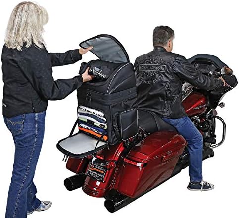 Nelson Rigg Route 1 Destination Backrest/Sissy Bar Rack Bag; Fits Harley Davidson, Indian, Yamaha & Suzuki Motorcycles