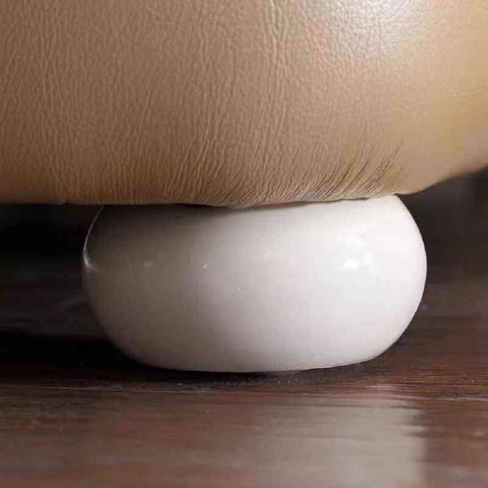 Pack of 4 Walnut Furniture Legs Round Bun Feet 2" Tall Wood Sofa Legs Replacement Legs for Cabinet Couch Chair Dresser