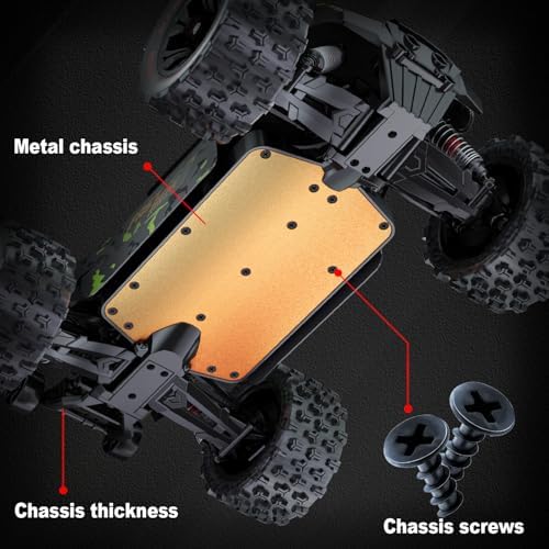 1/14 Brushless RC Cars for Adults Fast 50+ mph, RC Trucks 4x4 Offroad Waterproof, Electric Powered High Speed Remote Control Car