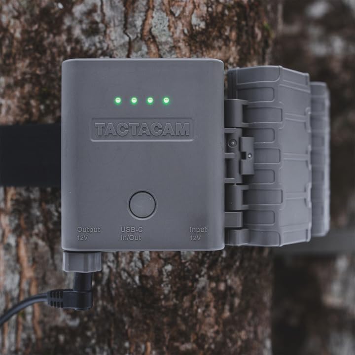 TACTACAM Reveal Ultra Cellular Trail Camera – 4K Photo, 1080P Video, Live Streaming, GPS, Low-Glow/No-Glow Flash, LTE - Includes Solar Panel