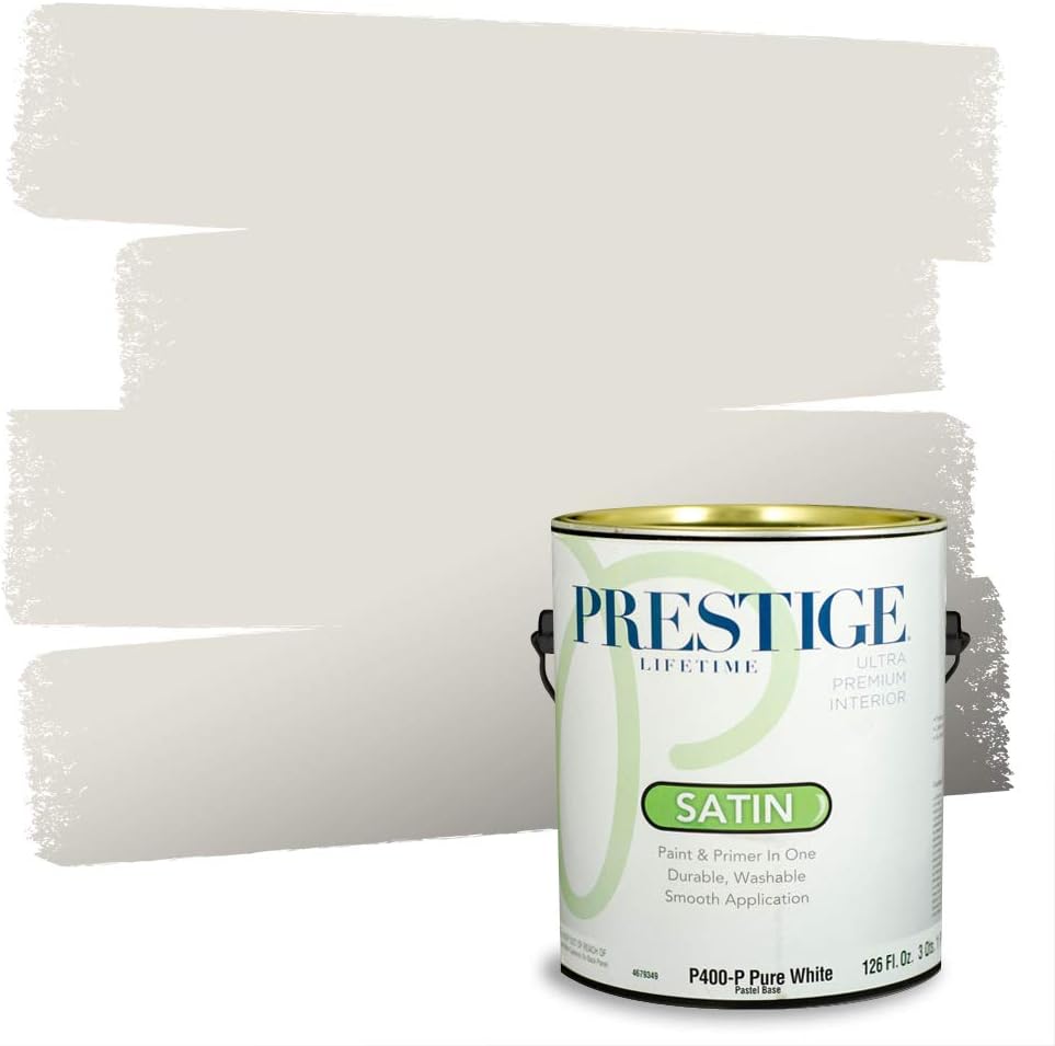 PRESTIGE Paints Exterior Paint and Primer In One, 1-Gallon, Satin, Comparable Match of Sherwin Williams* Ripe Olive*