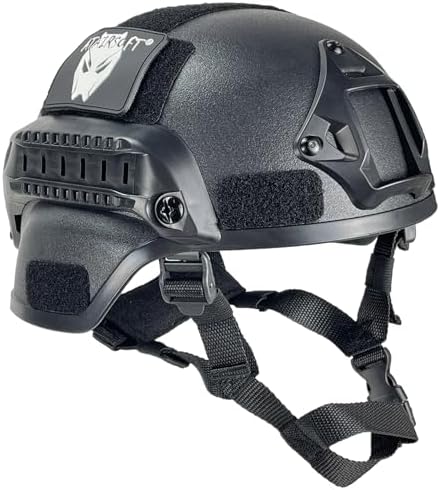 Tactical Airsoft Paintball MICH 2000 Helmet with Side Rail & NVG Mount
