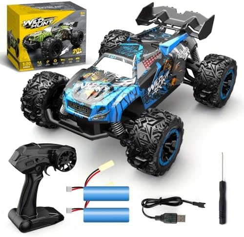 1/18 Scale High Speed RC Cars, 30KM/H 4WD Off-Road Remote Control Trucks for Adults and Kids Boys, All Terrain Truck Toys Gifts