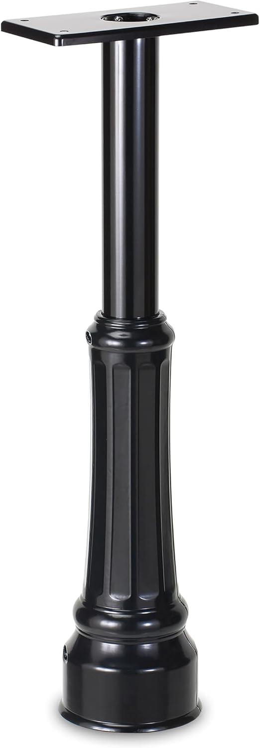 ARCHITECTURAL MAILBOXES 7507B Basic Post with Decorative Cover Black | Heavy-duty post with weather-resistant outdoor build and a rust-resistant