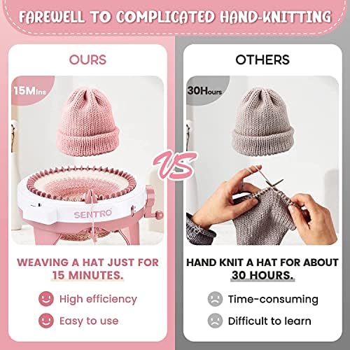 SENTRO 40 Needles Knitting Machine, All-in-One Knitting Loom Machine