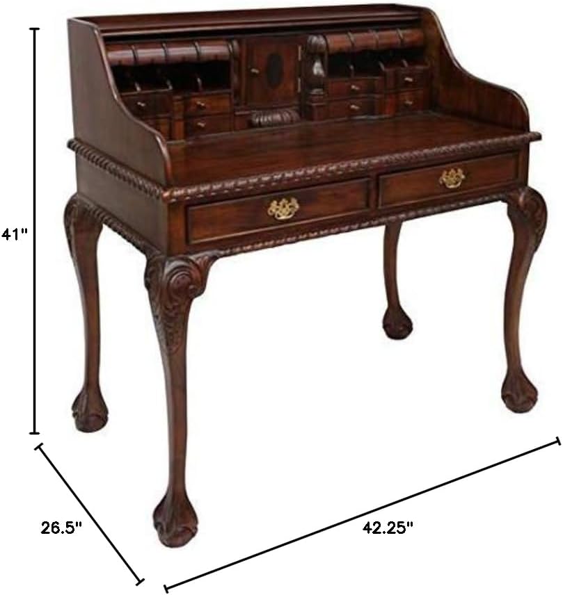 Crafters and Weavers Legacy Escritoire Secretary Desk - Brown Walnut