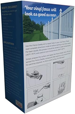 Vinyl Fence Post Repair Kit (Alternative to Replacement Vinyl Fence Panels, Posts, Pickets, Sections, Rails and Parts) White Fence Daddy Kit