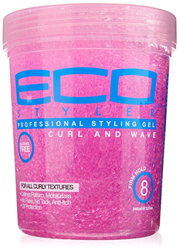 Ecoco Eco Style Hair Gel - Curl And Wave - Anti-Itch, Alcohol-Free Formula - Perfect Hold For Angled Or Tapered Sides - Ideal For Wavy Hair - No Flakes - Not Animal Tested - Moisturizes - 8 Oz