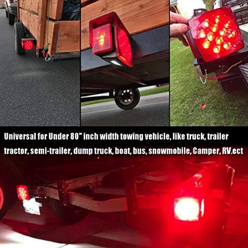 iBrightstar IP68 Waterproof Square Trailer Lights kit