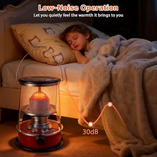 Kerosene Heater, 2 in 1 Portable Kerosene Heater & Stove, 9000 BTU, No Electricity Required, Use for Camping, Hunting, Cooking, Home, Garage