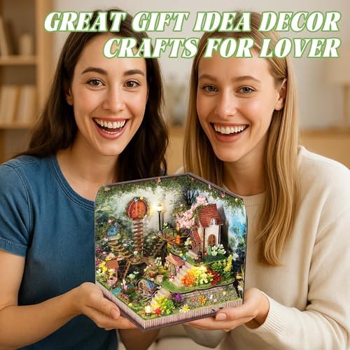 Kisoy Romantic and Cute Dollhouse Miniature DIY House Kit Creative Room Perfect DIY Gift for Friends,Lovers and Families (Sunny Holiday Time)
