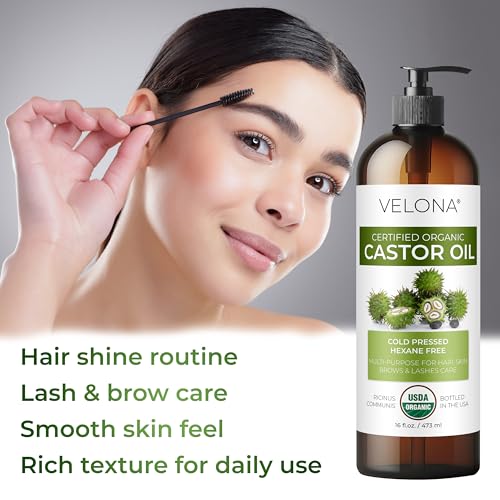 velona USDA Organic Castor Oil - 1 Gallon / 128 fl oz, Cold Pressed