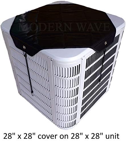 MODERN WAVE - 2 (Two) Central Air Conditioner Covers for Outside Units 36 x 36 inch - 1 (One) Top Universal Mesh Cover and 1 (One) Winter Waterproof
