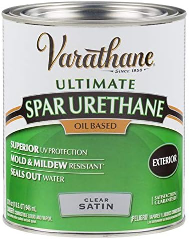 Varathane Outdoor Spar Semi-Gloss Urethane | Oil-Based, Exterior Wood Protection, UV & Weather Resistance, Moisture Resistant Finish, 275 VOC, Quart