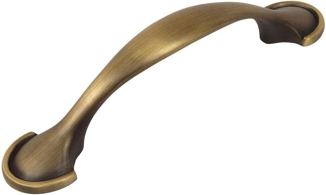 Cosmas 25 Pack 6632BAB Brushed Antique Brass Pull 3 Inch Hole Centers | Classic Design | 76mm Hole Centers | 4-5/8 Inch Overall | Kitchen, Bathroom & Dresser Hardware