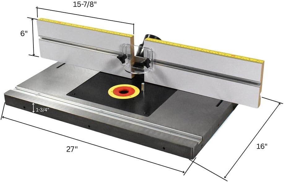 9630 MLCS Cast Iron Router Table Extension - Phenolic Plate & Fence