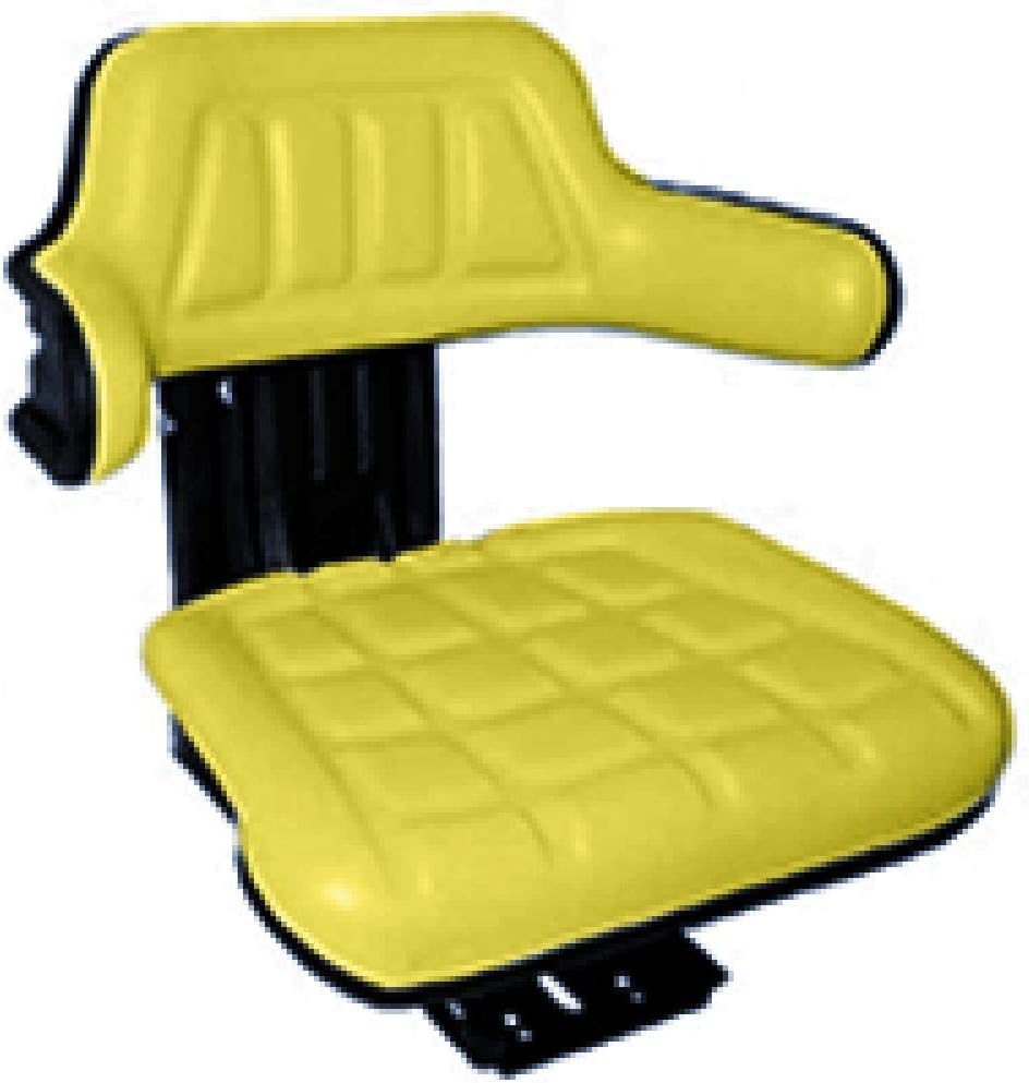 AL66103 Yellow Wrap Around Seat with Arms Fits John Deere
