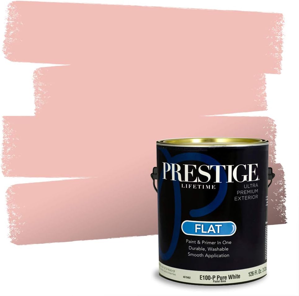 PRESTIGE Paints Exterior Paint and Primer In One, 1-Gallon, Satin, Comparable Match of Sherwin Williams* Real Red*
