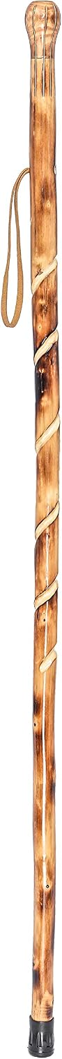 FOREST PILOT Big Ball Head Wooden Walking Stick Nature Color, 48 Inches