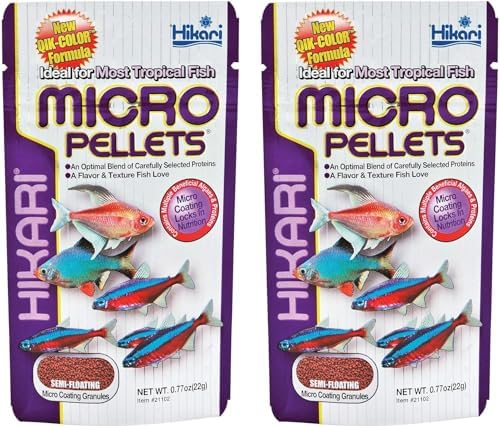 Hikari Tropical Semi-Floating Micro Pellets Fish Food, 0.77 Oz (22g)