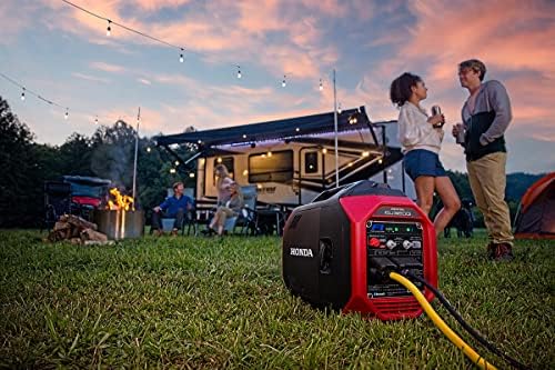 Honda EU3200i 3200 Watt Inverter Generator, Super Quiet 120V Gas Powered Portable Generator for Camping, RV or Home Backup Power Supply