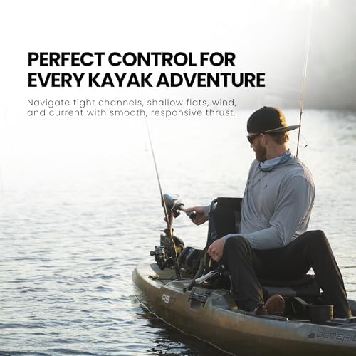 Newport Kayak Series 36lb Thrust Transom Mounted Saltwater Electric Trolling Motor w/LED Battery Indicator (24" Shaft)