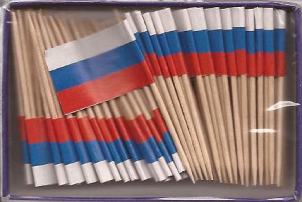 One Box of 100 Nicaragua Toothpick Flags, 100 Small Mini International Flag Cupcake Toothpicks or Cocktail Picks