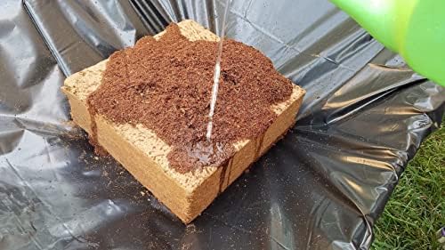 Verdana Coco Coir Potting Soil Brick - 10 lb Compressed Coconut Coir Block, Expands to 72 Quarts / 18 Gallons, Peat Moss Alternative for Seed Starting