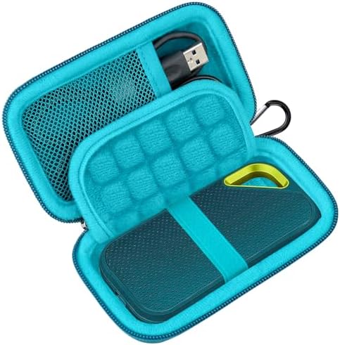 Lacdo Hard Carrying Case for SanDisk Extreme Pro/SanDisk Extreme Portable External SSD 500GB 1TB 2TB 4TB 8TB USB-C Solid State Drive EVA Shockproof