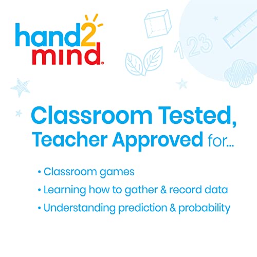 hand2mind Square Transparent Spinner, Probability Spinner Wheel, Dry Erase Clear Spinners, Plastic Spinners for Classroom, Arrow Game Spinner