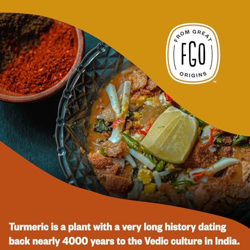FGO Organic Turmeric Powder w/Curcumin, 8oz Resealable Pouch, USDA Organic and Non-GMO, Sourced from India, Packaging May Vary (Pack of 1)