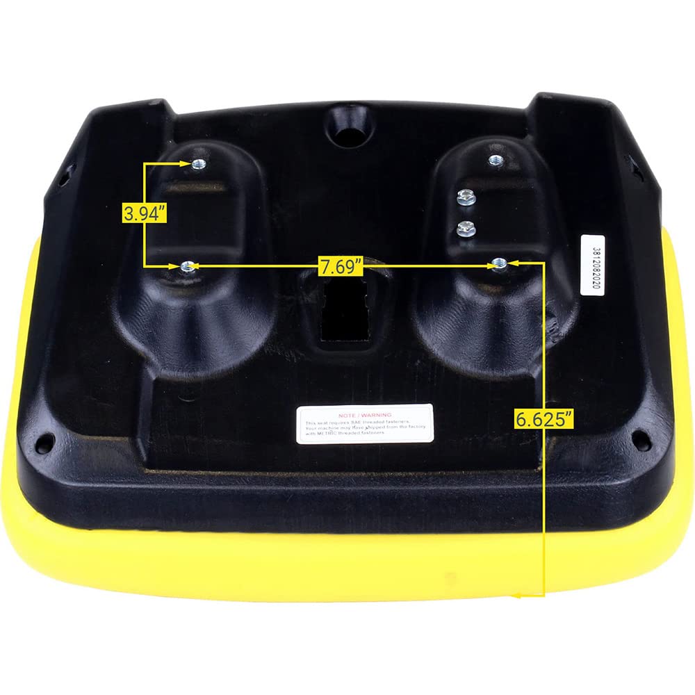 GY20495 Yellow Mid Back Lawn Tractor Seat Fits John Deere L100 L110 LA100