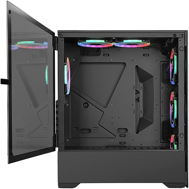 Bgears b-Voguish Gaming PC Case with Tempered Glass panels, USB3.0, Support E-ATX, ATX, mATX, ITX. (Fans are sold separately)