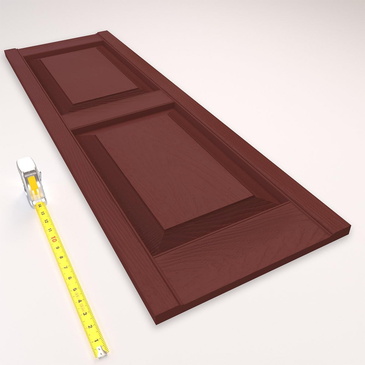 Ekena Millwork Lifetime Vinyl LP2S14X06300BL Standard Two Equal Panel Vinyls, Raised Panel Vinyl Shutters, w/Installation Shutter-Lok's & Matching Screws (Per Pair), 14.75"W x 63"H, Black