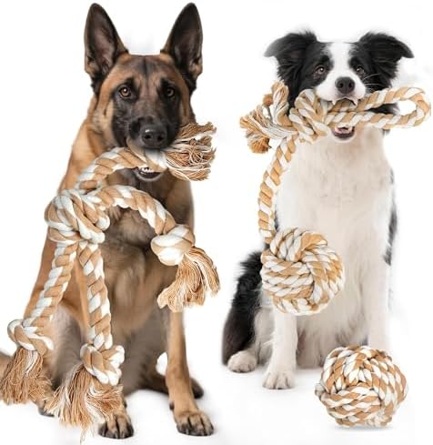 TwoEar Dog Rope Toy 4 Pack - Puppy Teething Toys for Small Breed