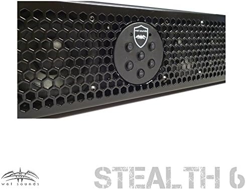 Wet Sounds Stealth 6 Ultra HD Sound Bar AS-8 Subwoofer Bundle | Black Stealth 6 Ultra HD sound bar with remote plus AS-8 8 in 350 watt powered