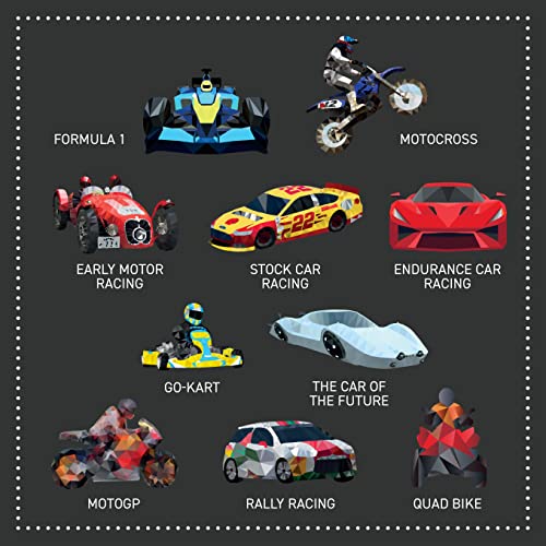 My Sticker Paintings: Cars: 10 Magnificent Paintings (Happy Fox Books) Sticker-by-Number for Kids 6-10 - F1, Motocross, Go-Karts, and Race Cars
