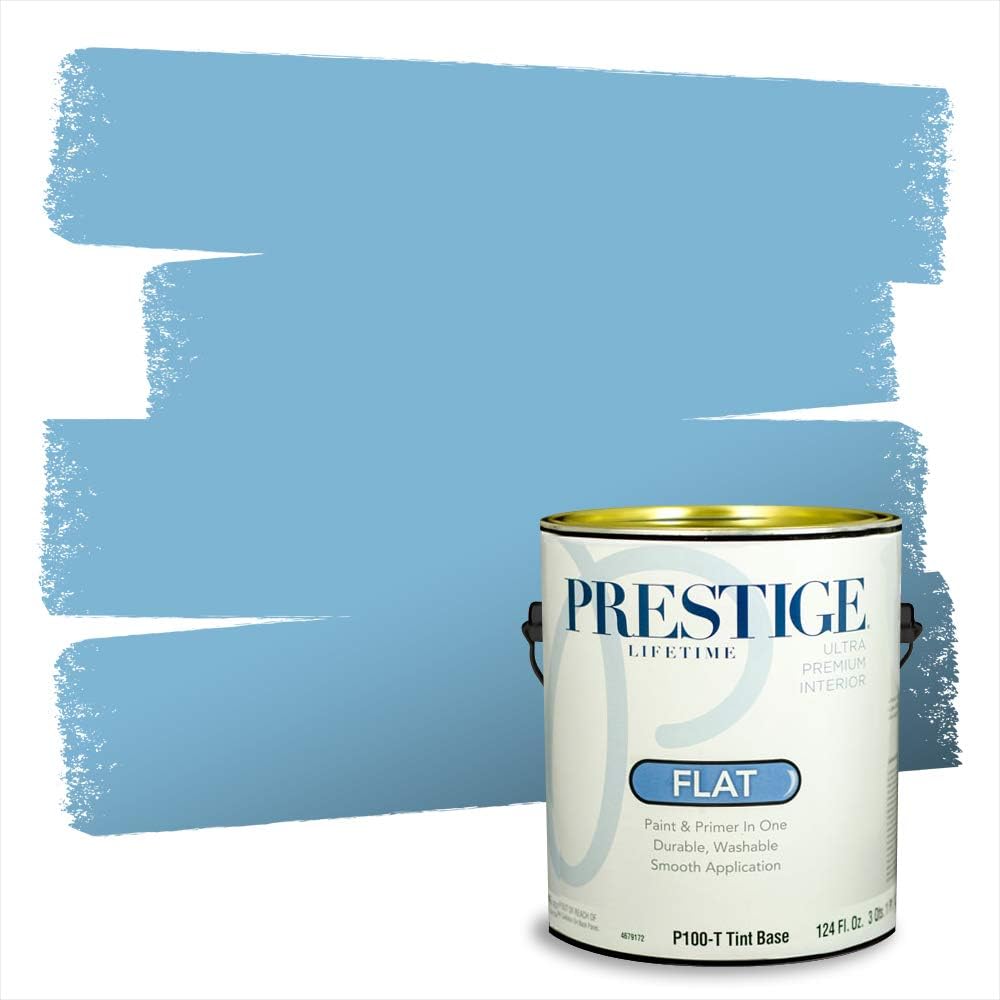 PRESTIGE Paints Exterior Paint and Primer In One, 1-Gallon, Semi-Gloss, Comparable Match of Sherwin Williams* Nifty Turquoise*