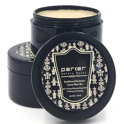 Parker Travel Pack of Sandalwood & Shea Butter Shaving Soap, 1.76 oz 2-Pack | Two 1.76 Oz Shaving Soap Bars With Sandalwood And Shea Butter