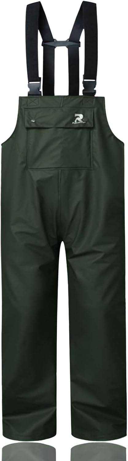 RainRider Rain Pants for Men Women Waterproof Rain Gear Bib Overalls Trousers for Fishing Hunting