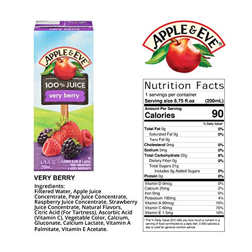Apple & Eve, 100% Juice Very Berry, 6.75 Fl Oz, 8 Pack