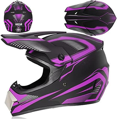 Motocross Offroad Helmet Dirt Bike Helmet BMX MX ATV Helmet Full Face Motorcycle Helmet with Gloves Goggles Mask for Unisex Adult Youth DOT/FMVSS
