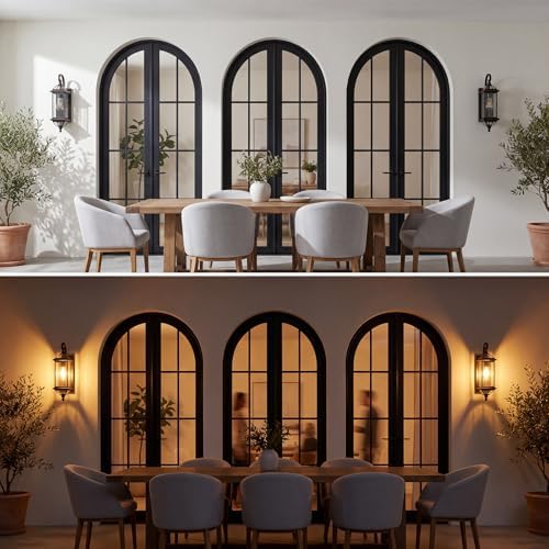 Solid Copper Outdoor Wall Light, 18.5" Oil Rubbed Bronze Porch Lantern with Clear Beveled Glass, Exterior Wall Sconce for Front Door, Garage