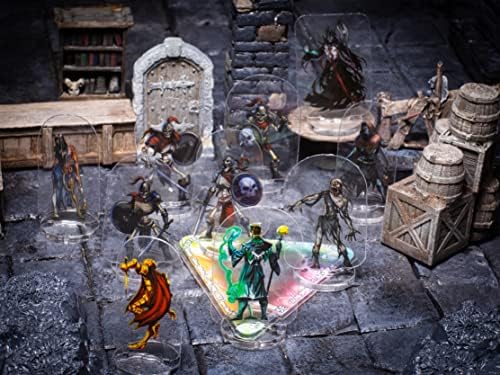 Arcknight Dungeons & Dragons Spell Effects AOE Templates - DND Accessories 24pc Complete Area of Effect Marker Set for D&D 5E - Clear Overlay