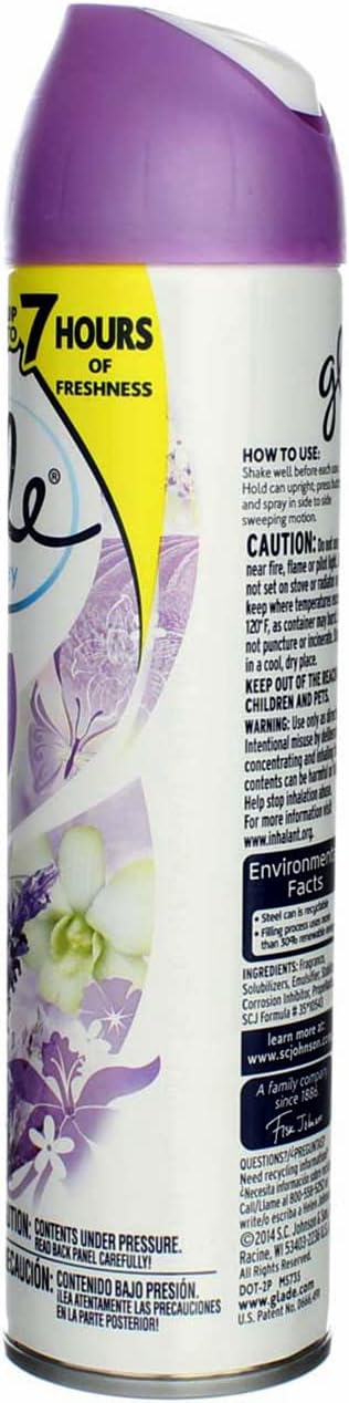 Glade Aerosol Air Freshener, Lavender & Vanilla 8 oz