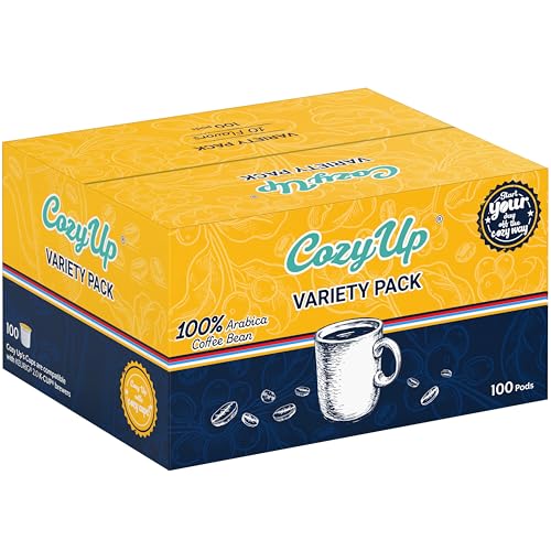Cozy Up Specialty Dark Coffee Single Serve Pod, 100-Count, Dark Roast | Compatible with Keurig K-Cup