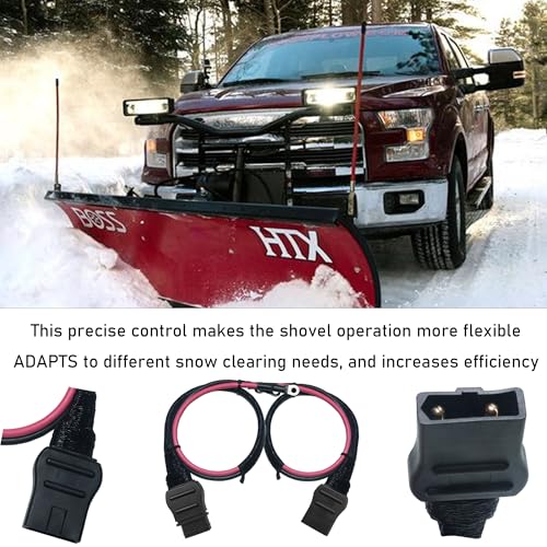 Cable Plow and Truck Side 2-Pin with Dust Cover, Model 21294 8245 61169 8274, Western Plow Parts, Boss Plow Wiring Harness, Snow Plow for Truck
