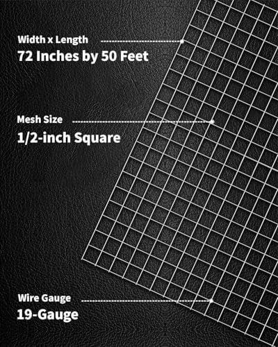 Hardware Cloth 1/2'' Chicken Wire Fencing 48'' x 100' 19-Gauge