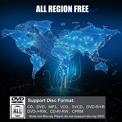 Ceihoit Mini HD DVD Player, CD Players for Home, DVD Players for TV, HDMI and RCA Cable Included, Up-Convert to HD 1080p, All Region
